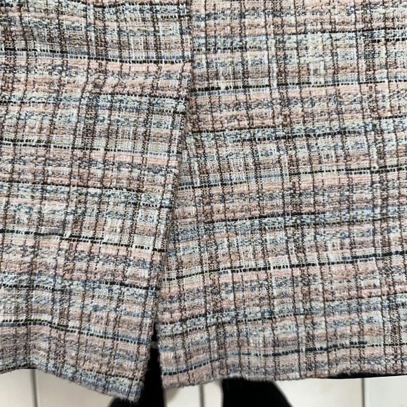 *BANANA REPUBLIC* Pink x Blue Tweed Fashion Pencil Skirt Size 10 - Picture 8 of 11